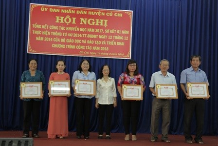 Hội nghị Tổng kết hoạt động khuyến học năm 2017, phương hướng năm 2018 và Sơ kết 1 năm thực hiện đại trà Thông tư 44 của Bộ Giáo dục và Đào tạo 